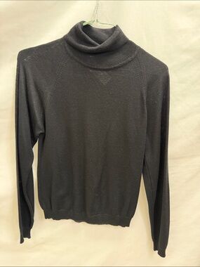 Women's Black Turtleneck Pullover Sweater